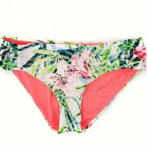 Becca Bikini Bottoms Womens Size 0X 14 16 Multi Floral Print Full Coverage